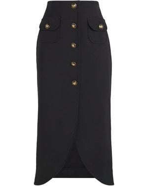Sandro Buttoned Midi Skirt - Black