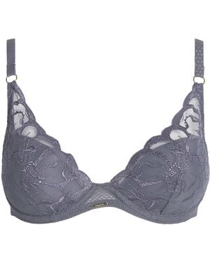 Chantelle Lace Fleur Plunge T-Shirt Bra - Grey