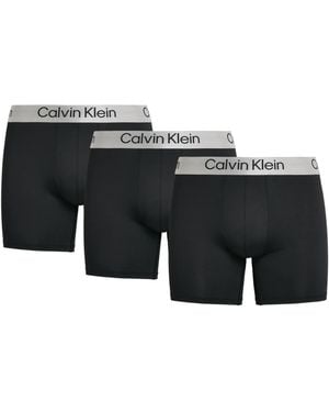 Calvin Klein Microfiber-Stretch Boxer Briefs - Black
