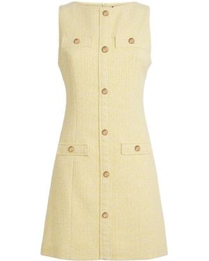 Maje Tweed Tailored Mini Dress - Yellow