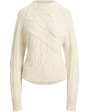 Ralph Lauren Cashmere Cable-Knit Sweater - White