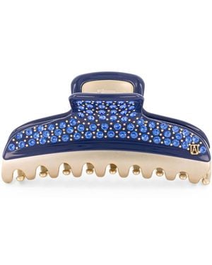 Alexandre De Paris Plated Crystal-Embellished Claw Hair Clip - Blue