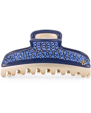 Alexandre De Paris Plated Crystal-Embellished Claw Hair Clip - Blue
