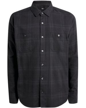 PAIGE Cotton-Blend Check Everett Shirt - Black