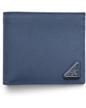 Prada Saffiano Leather Wallet - Blue