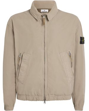 Stone Island Technical Microfibre Concealed-Hood Jacket - Natural