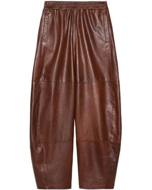 MAX&Co. Leather Balloon Pants - Brown
