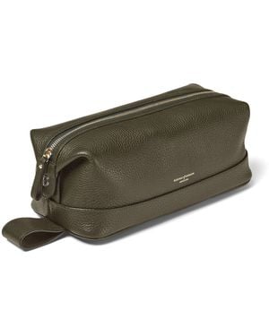 Aspinal of London Leather Wash Bag - Brown