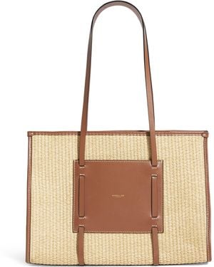 DeMellier London Raffia-Leather Capri Tote Bag - Natural