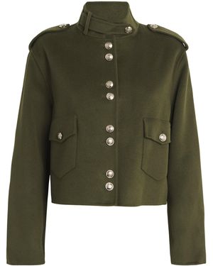 Maje Wool Double-Sided Jacket - Green