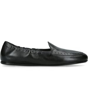 Church's Leather Gathered Moccasin Loafers - Black