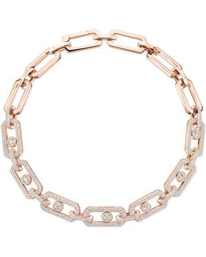 Messika So Move Xl And Diamond Chain Necklace - Metallic