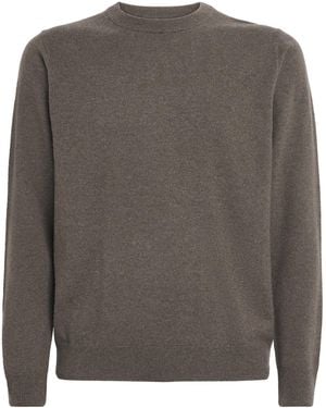 Sunspel Cashmere Crew-Neck Jumper - Grey