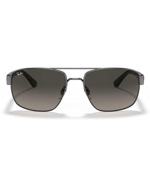 Ray-Ban Metal Irregular Rectangle Sunglasses - Grey