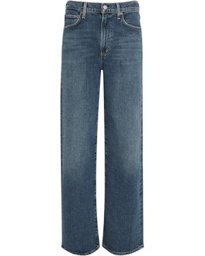 Agolde Harper Mid-Rise Straight Jeans - Blue