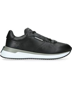 Ferragamo Leather America 1 Trainers - Black