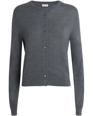 Almada Label Wool-Silk-Cashmere Hayla Cardigan - Blue