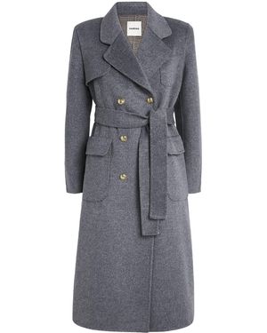 Sandro Wool-Blend Double-Faced Coat - Grey