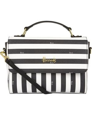 Harrods Boutique Multi Stripe Grab Bag - Black