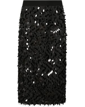 Marella Sequin-Embellished Midi Skirt - Black