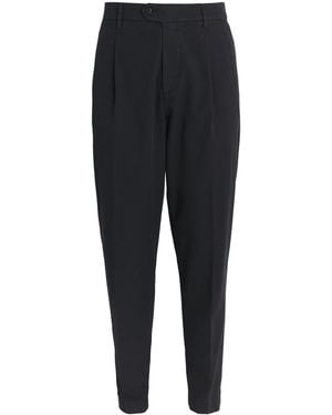 Eleventy Stretch-Cotton Relaxed Pants - Black