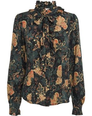 Ulla Johnson Silk Printed Catroux Blouse - Green