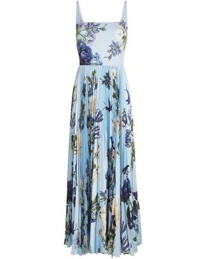Alice + Olivia Pleated Carolyn Maxi Dress - Blue
