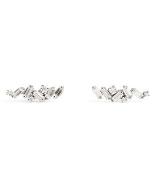 Suzanne Kalan And Diamond Frenzy Stud Earrings - White