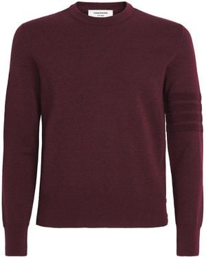 Thom Browne Virgin Wool-Blend Milano-Stitch Sweater - Purple