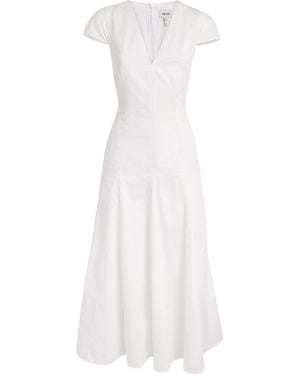 ME+EM Cotton Poplin Midi Dress - White