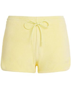 Hunza G Cotton Terry Towelling Shorts - Yellow