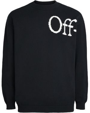 Off-White c/o Virgil Abloh Cotton Knit Bookish Jumper - Blue