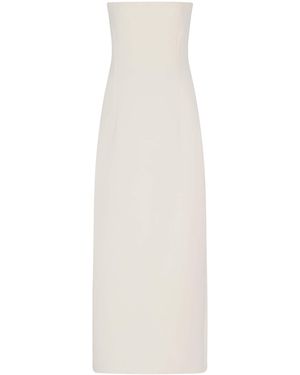 The Row Ward Silk Strapless Dress - White