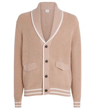 Eleventy Cotton Shawl Cardigan - Pink