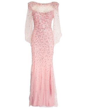Jenny Packham Exclusive Embellished Gown - Pink