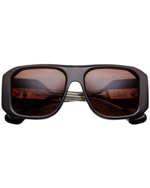Jacques Marie Mage Alfie Square Sunglasses - Brown