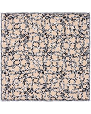 Loewe X Paula's Ibiza Silk Anagram Print Scarf - Natural