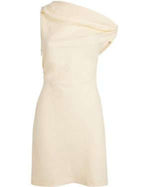 Faithfull the Brand Linen Suis Mini Dress - Natural