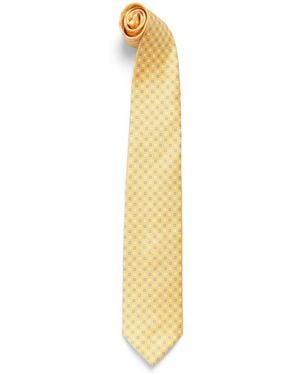 E.MARINELLA Silk Geometric Tie - Metallic