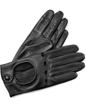 Aspinal of London Nappa Leather Driving Gloves - Black