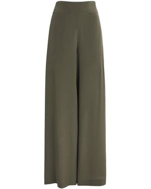 JOSEPH Crepe De Soie Silk Rihani Pants - Green