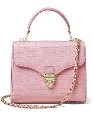 Aspinal of London Leather Mayfair Midi Bag - Pink