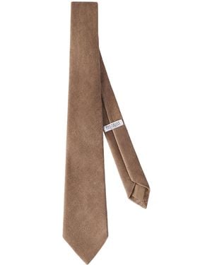 Brunello Cucinelli Corduroy Tie - Natural