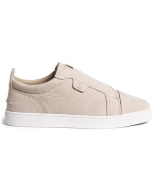 Christian Louboutin St Louis Leather Slip-On Trainers - Natural