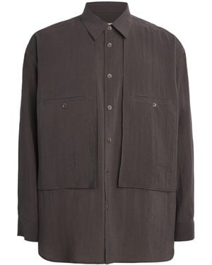 LE17SEPTEMBRE Panelled Oversized Shirt - Grey
