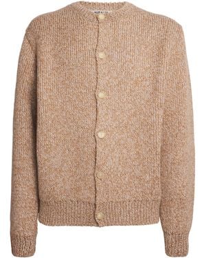 AURALEE Wool-Alpaca Double-Faced Cardigan - Brown