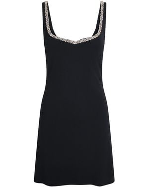 Alice + Olivia Crystal-Embellished Eve Mini Dress - Black