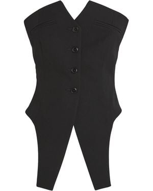 Alexander Wang Wool Deconstructed Vest - Black