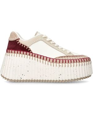 Chloé Leather Nama Runner Platform - Pink