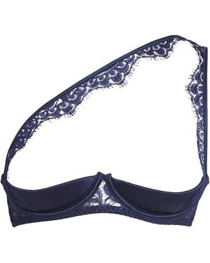 Coco De Mer Lace Tamara Quarter-Cup Bra - Blue